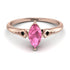 Marquise Pink Moissanite Geometrical Engagement Ring - Reese No. 808